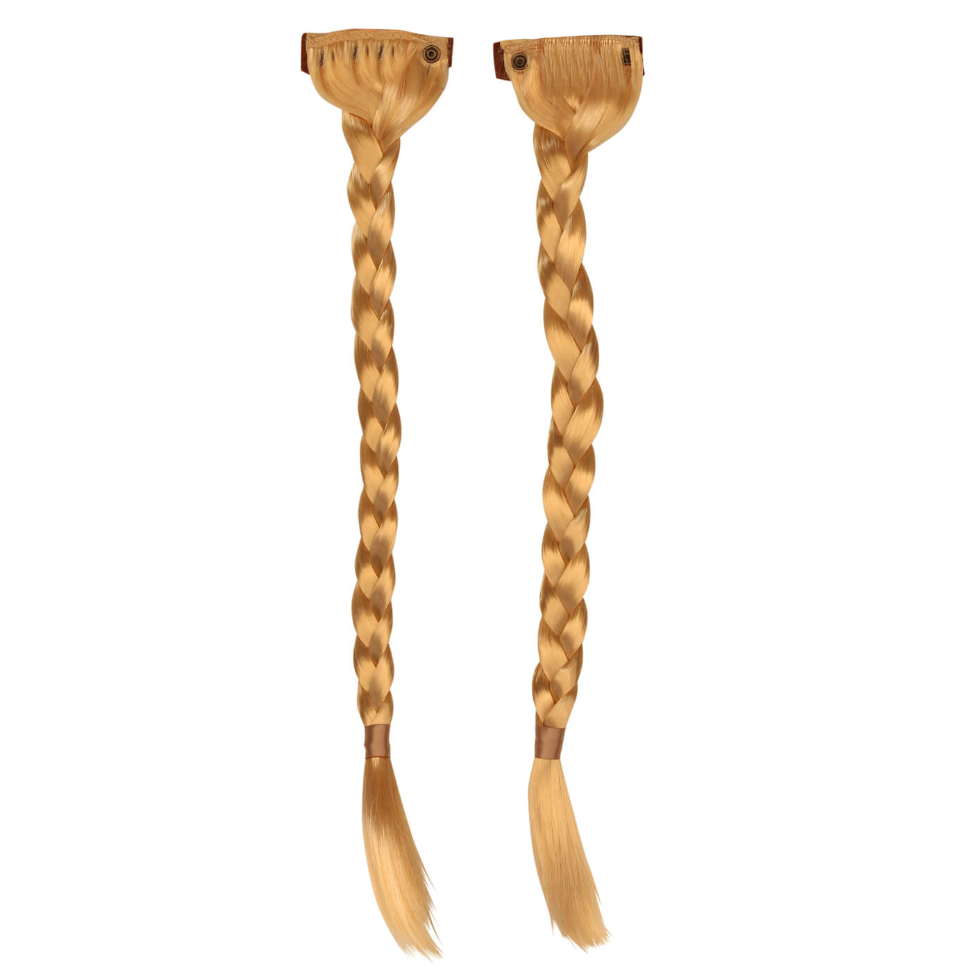 Braids attachable hat hair by Redneck Legends — gold, velcro-on for XL mullet-ready cowboy hats