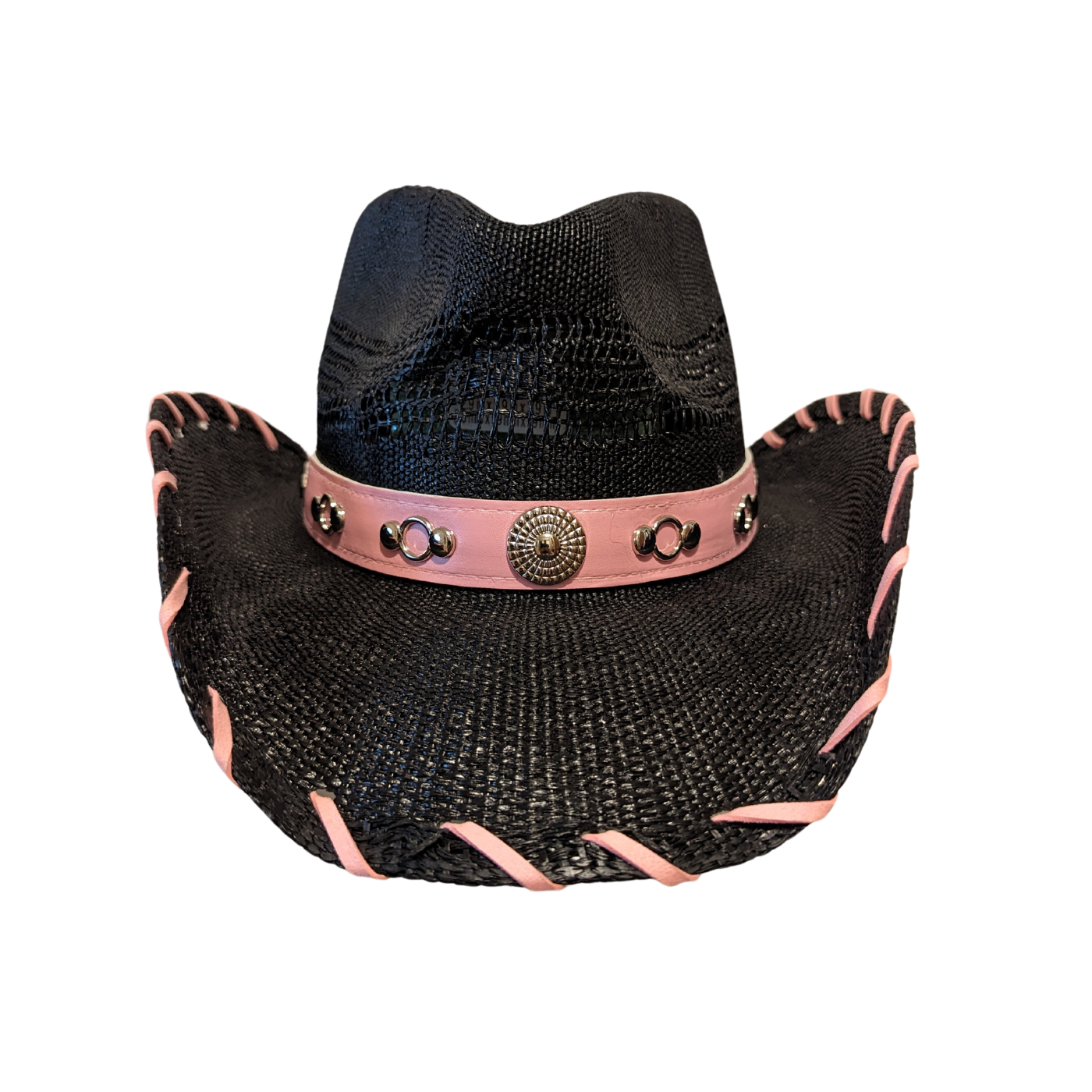 Pink Leather Cowboy Hat