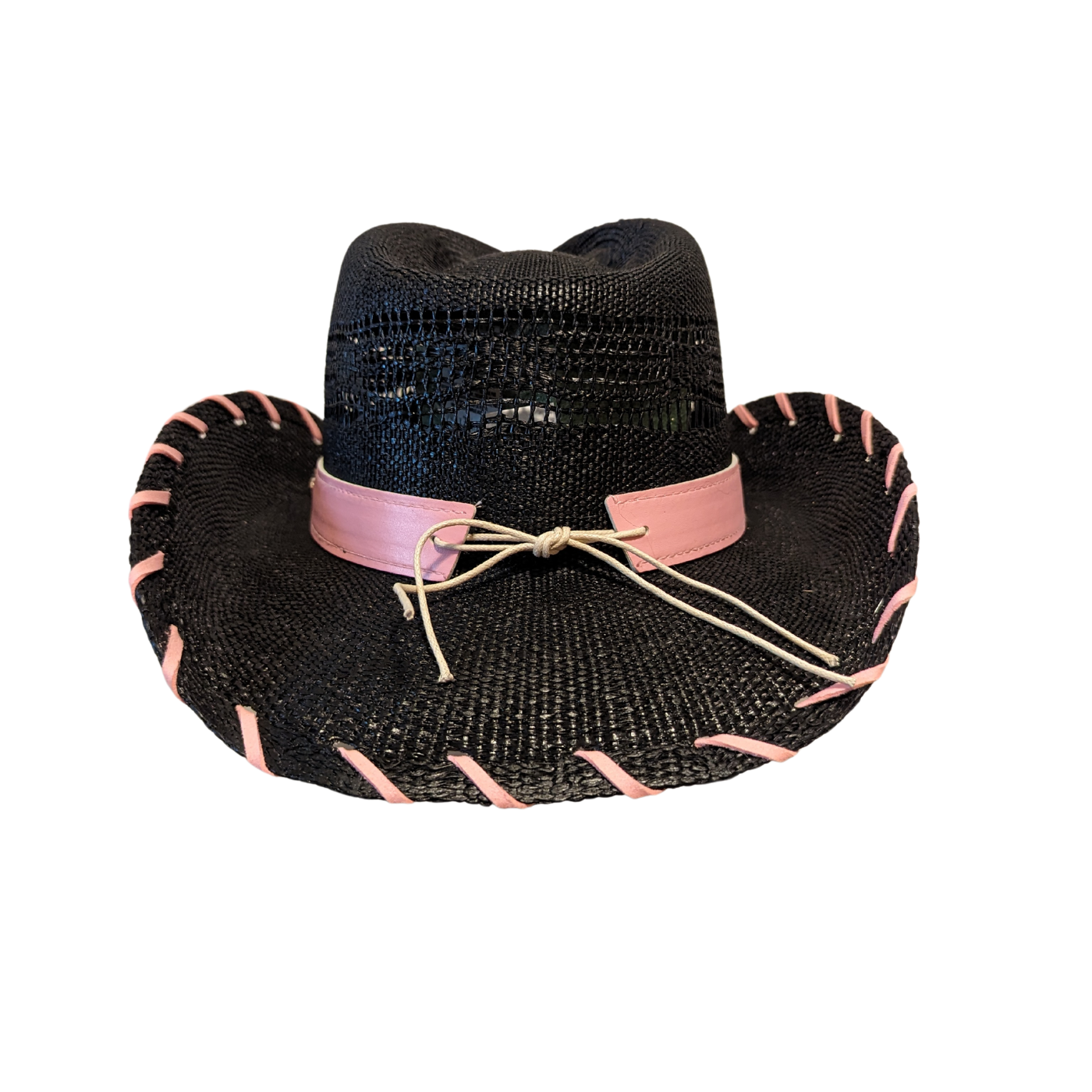 Pink Leather Cowboy Hat