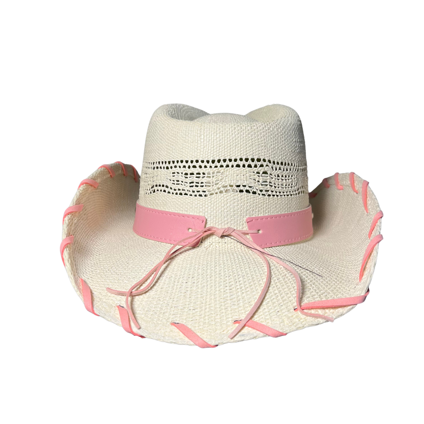 Pink Leather Cowboy Hat