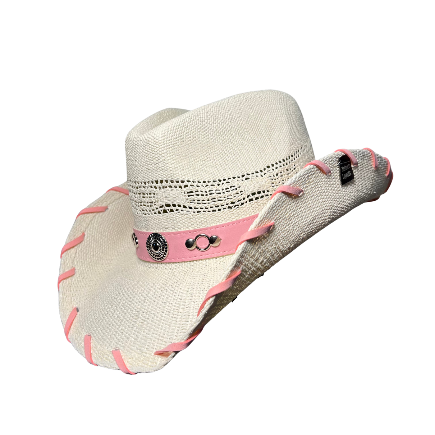 Pink Leather Cowboy Hat