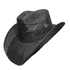 All Black Open-Weave Cowboy Hat by Redneck Legends — blacked-out woven straw with an open-weave vented crown and no band hardware