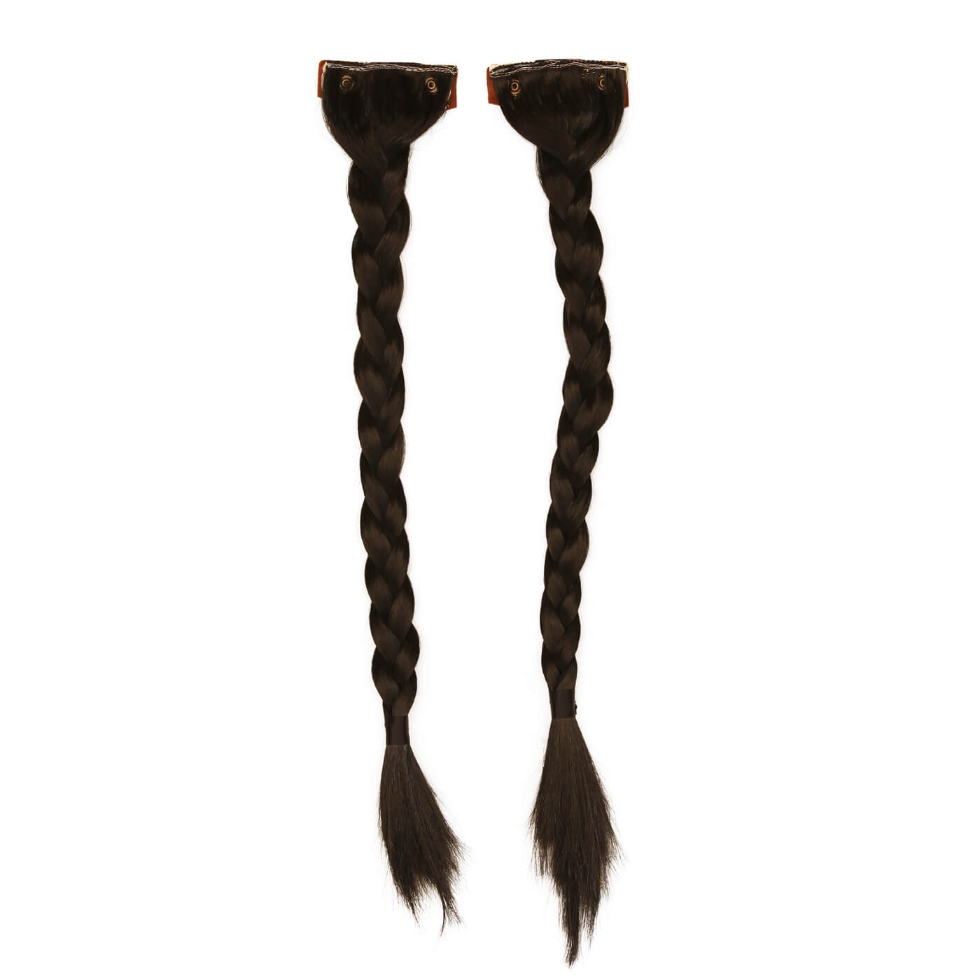 Braids attachable hat hair by Redneck Legends — black, velcro-on for XL mullet-ready cowboy hats