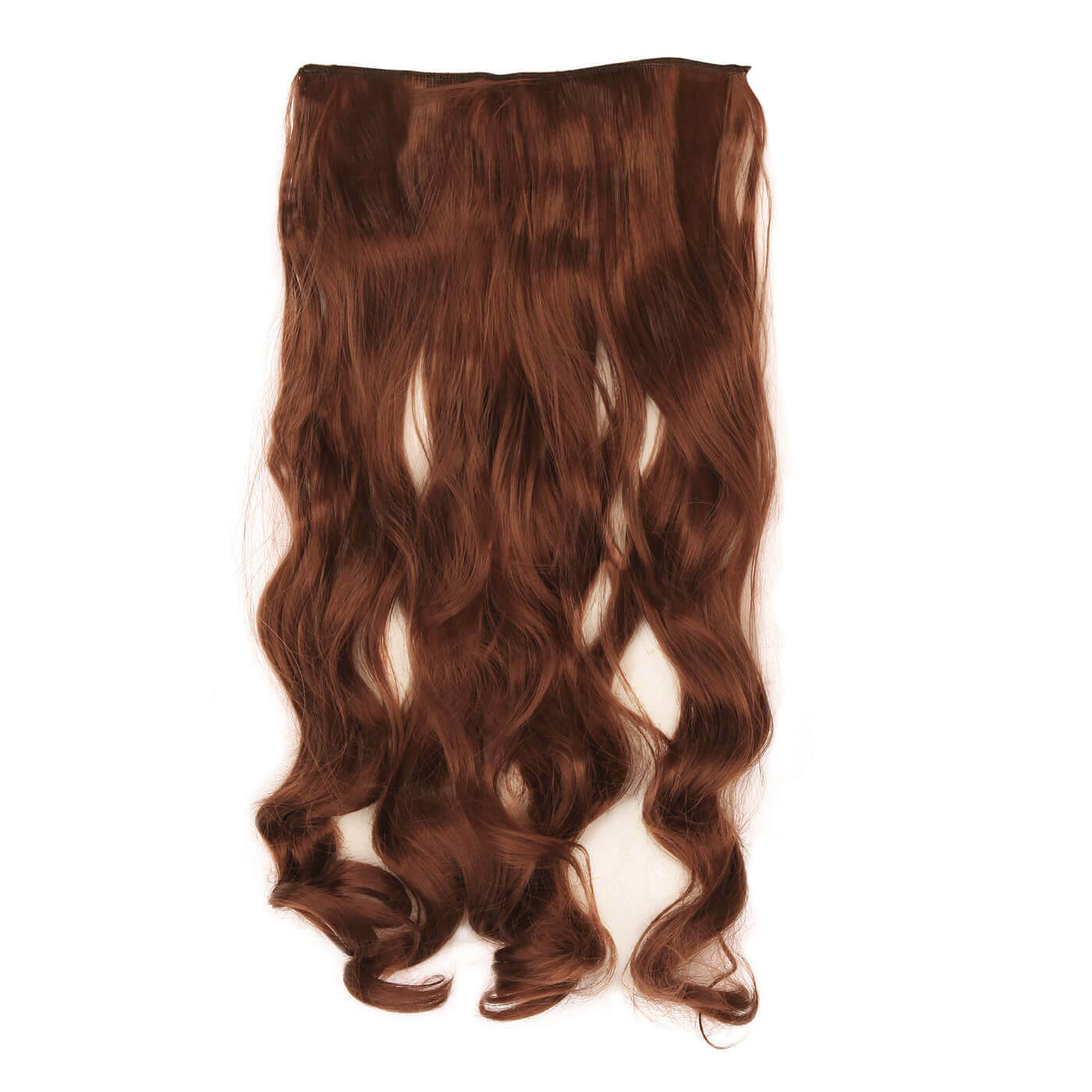 Curly attachable hat hair by Redneck Legends — brown, velcro-on for XL mullet-ready cowboy hats