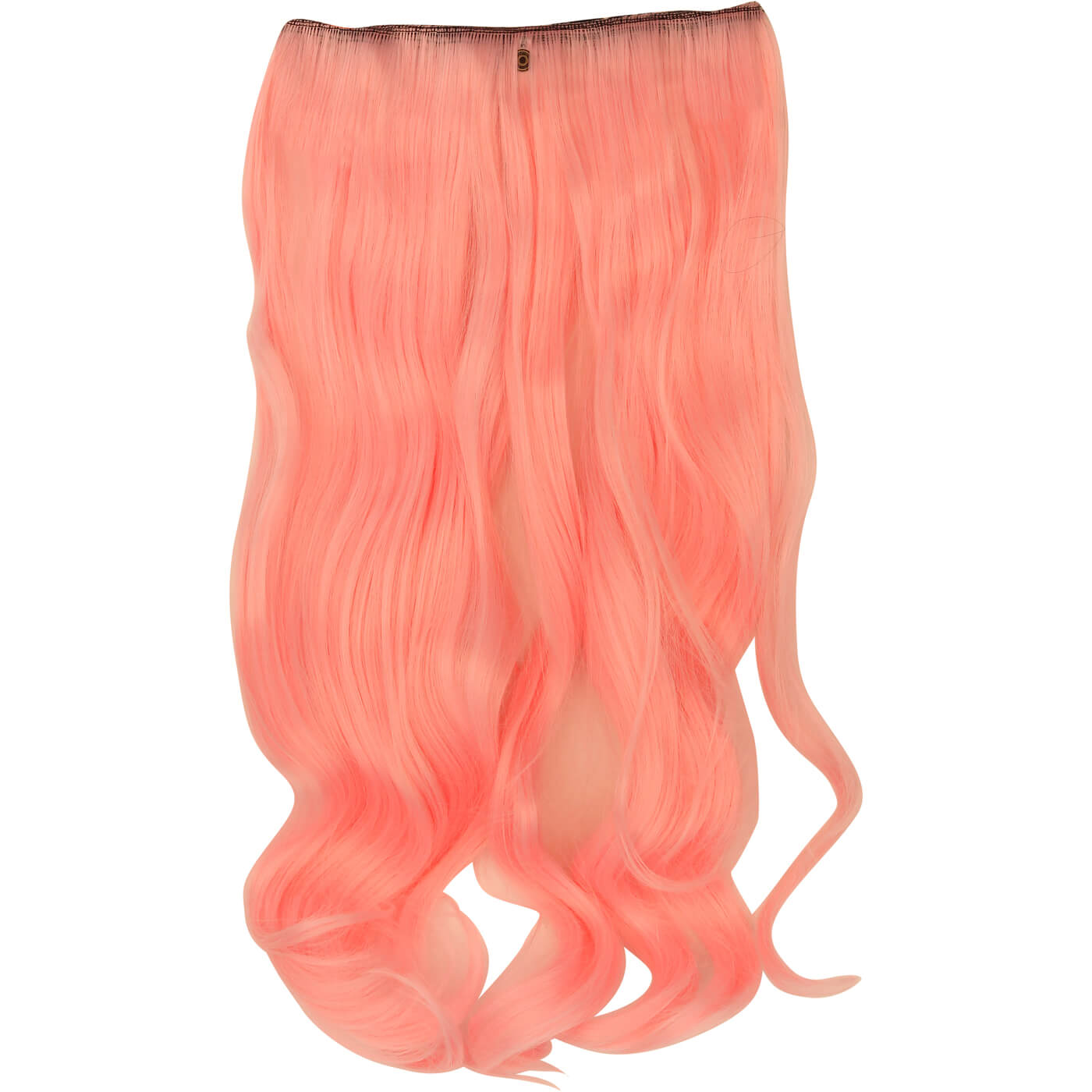 Curly attachable hat hair by Redneck Legends — pink, velcro-on for XL mullet-ready cowboy hats