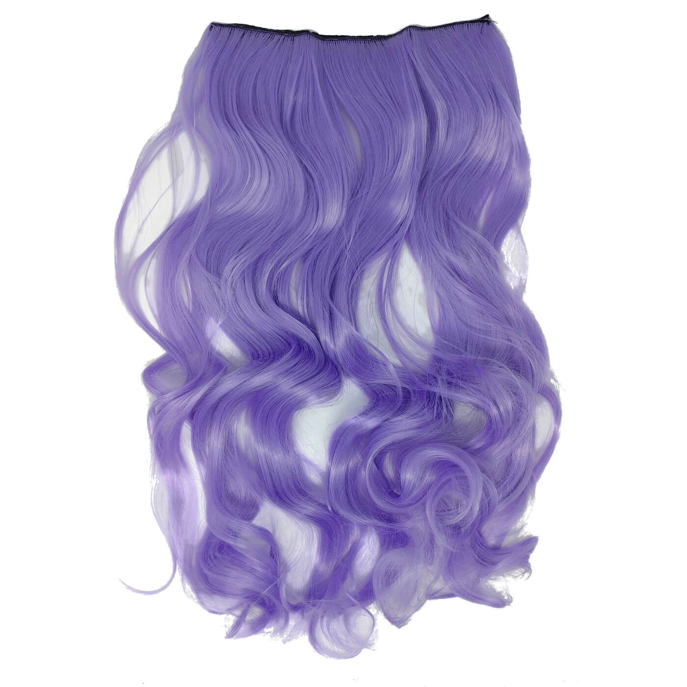 Curly attachable hat hair by Redneck Legends — purple, velcro-on for XL mullet-ready cowboy hats