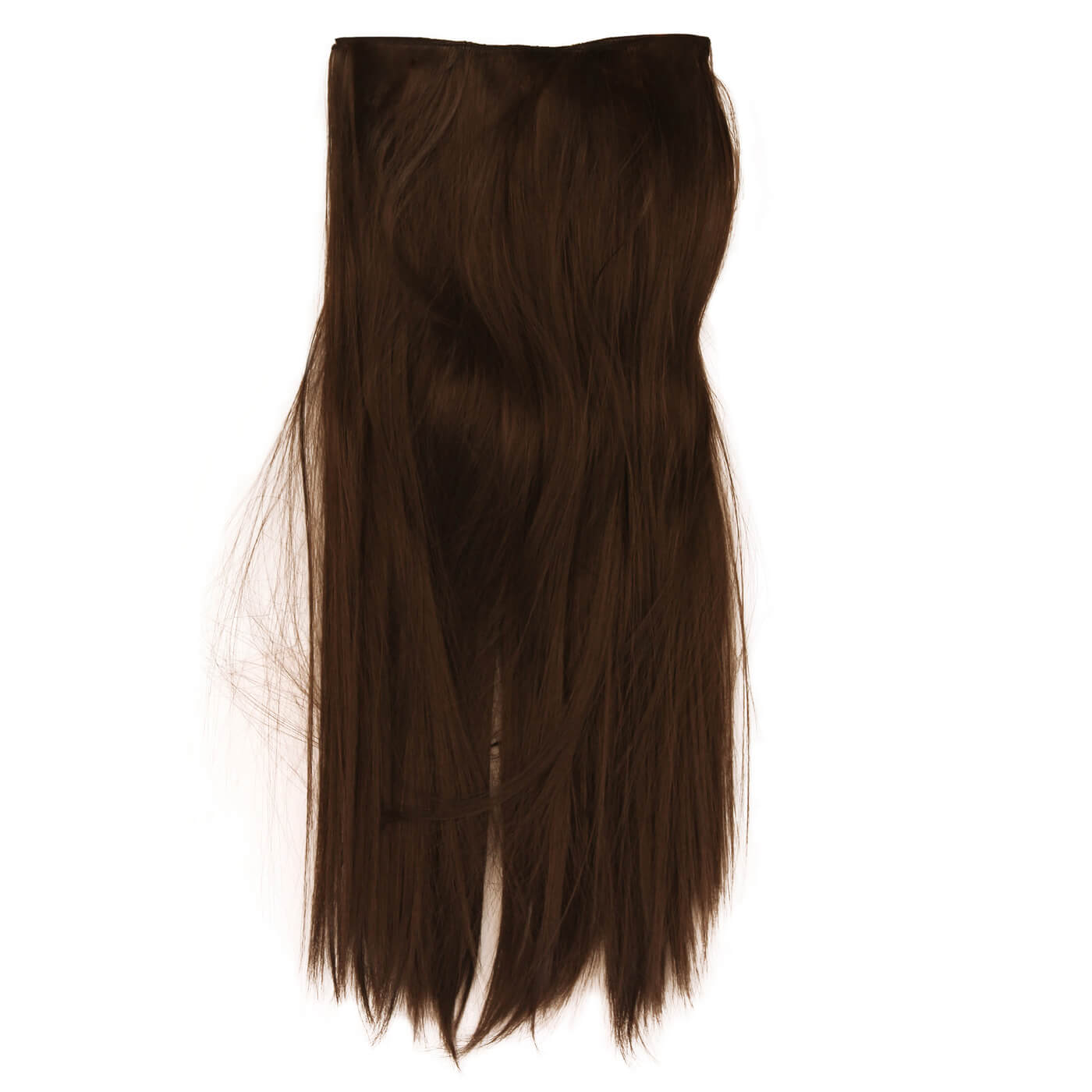 Long attachable hat hair by Redneck Legends — dark brown black, velcro-on for XL mullet-ready cowboy hats