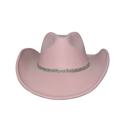 Pink Studded Designer Band Cowboy Hat