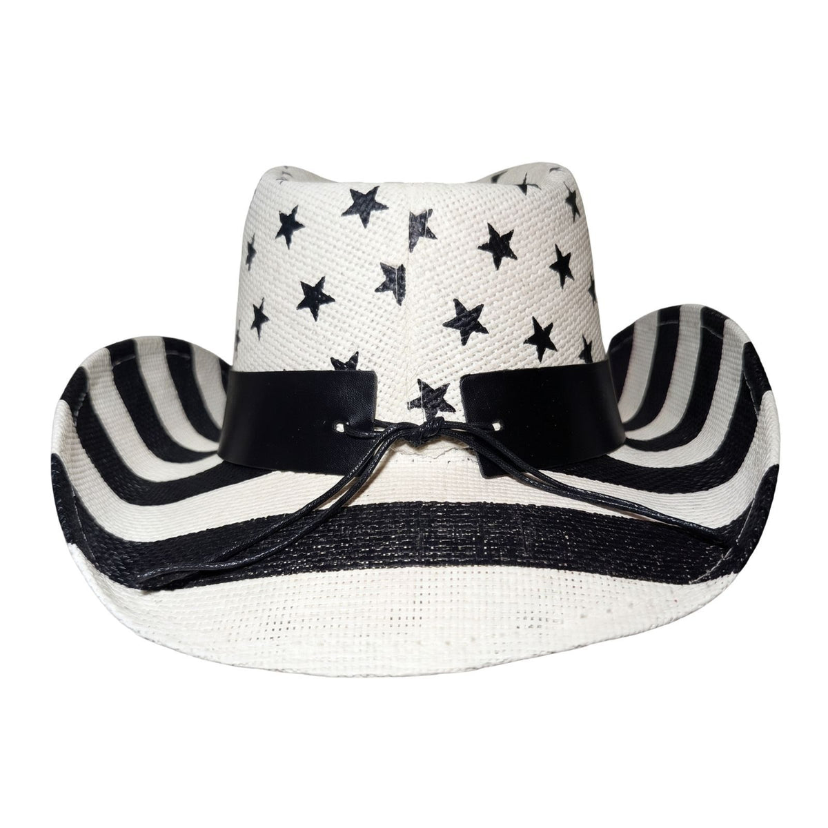 Black &amp; White Stars &amp; Stripes Cowboy Hat