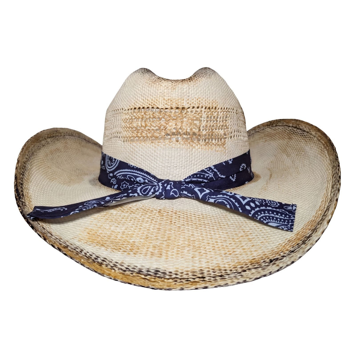 Navy Bandana Scorched Cowboy Hat
