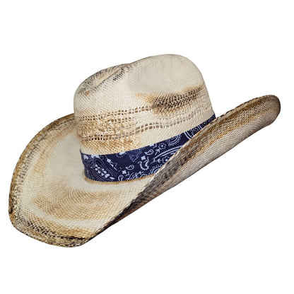 Navy Bandana Scorched Cowboy Hat