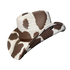 Brown Cow Print Cowboy Hat by Redneck Legends — warm brown cow-print spots on cream basketweave straw with a tonal brown band