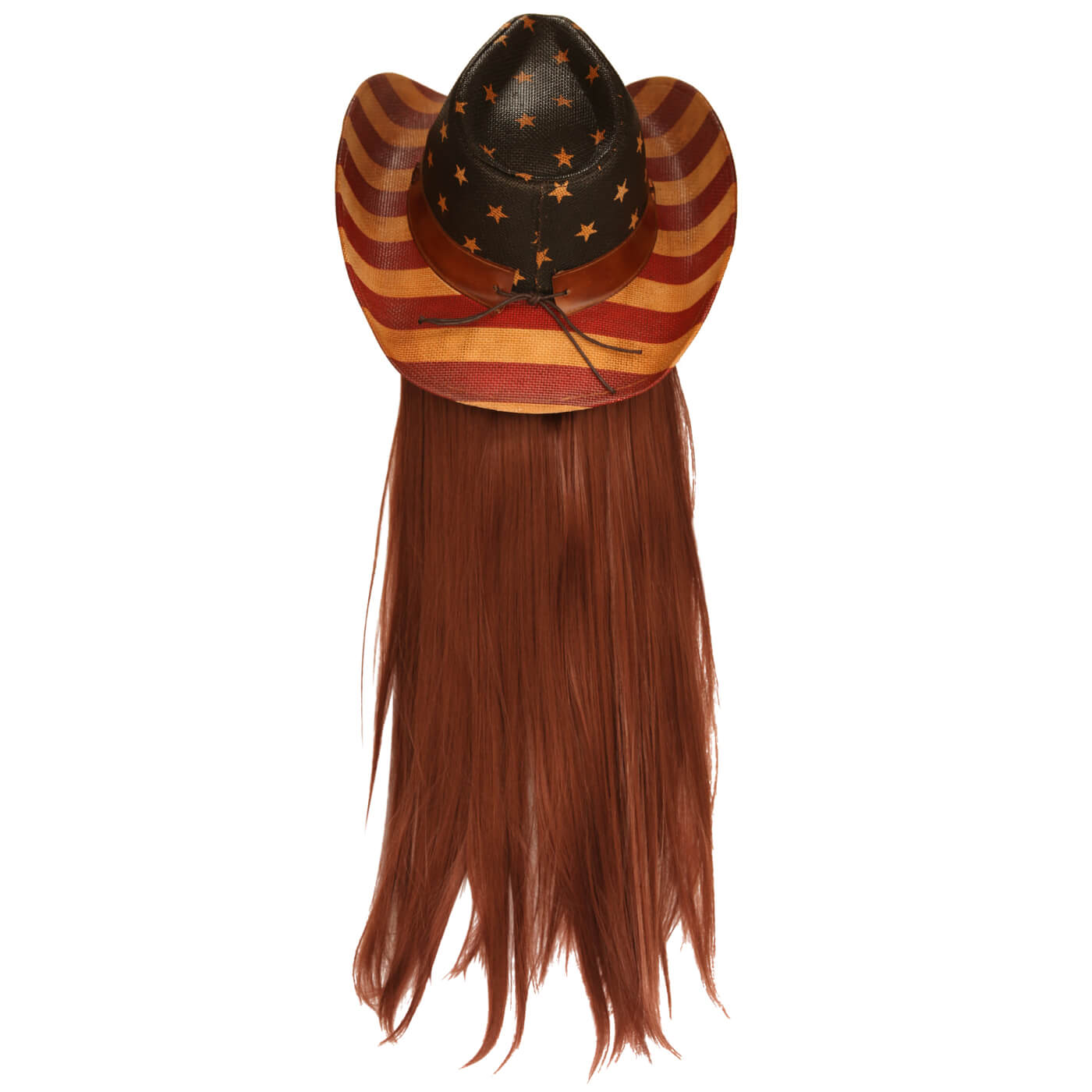 Frobie Keith American Flag Cowboy Hat by Redneck Legends — American flag print across woven straw with a classic cattleman crown and wire brim