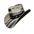 Gray USA Drip Cowboy Hat by Redneck Legends — distressed faded-black American flag print on natural woven straw with a silver star-studded black leather band